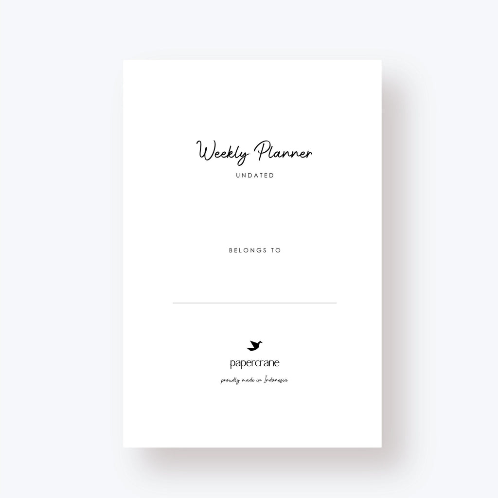 Refill Book Insert – Undated Planner